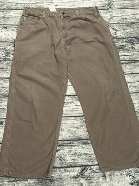 Carhartt B151 MUS Mushroom Carpenter Pants Men's 40x30 Canvas Loose Fit Workwear